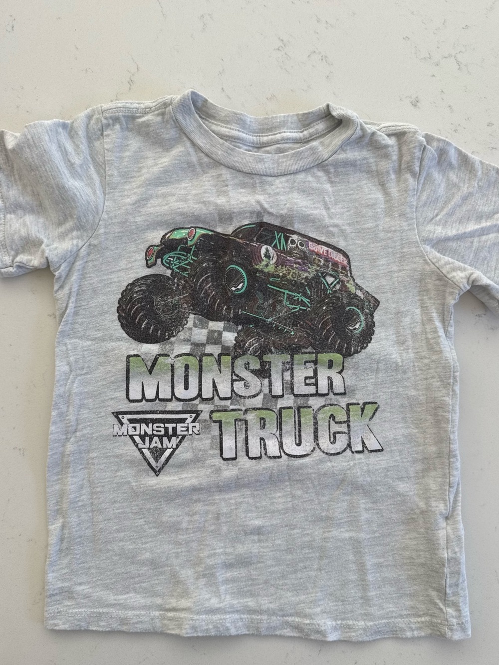 'Monster Jam Grave Digger Graphic Tee - Gray